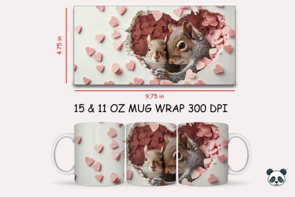 Bringing Nature to Your Coffee Cup: A Guide to 3D Mom and Baby Squirrel Mug Sublimation Designs