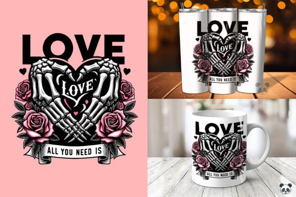 Choosing the Right All You Need is Love Skeleton Rose PNG for Sublimation Projects