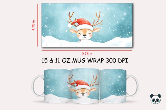 Christmas Albino Deer Mug Wrap 1: A Practical Guide to Sublimation Design and Application