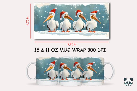 Christmas American White Pelican Mug Wrap: A Guide to 3D Sublimation Design