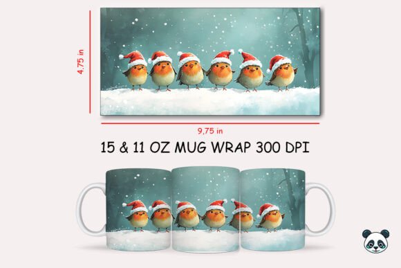 Creating Festive Cheer with the Christmas Robin Mug Wrap 2