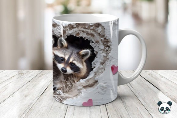 Creating Heartwarming Gifts with the Mom Baby Raccoons 3D Mug Wrap 1 Design