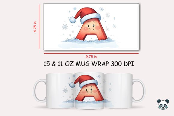 Creating Personalized Holiday Gifts with the Christmas Baby Letter A Mug Wrap 2 Design