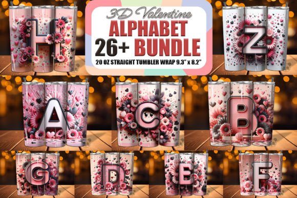 Creating Standout Valentine Gifts with the Valentine Alphabet 3D Tumbler Wrap
