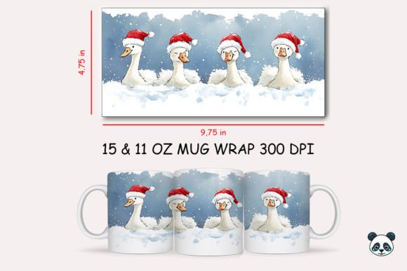 Creating Stunning Holiday Mugs with the Christmas Tundra Swan 3D Sublimation Wrap