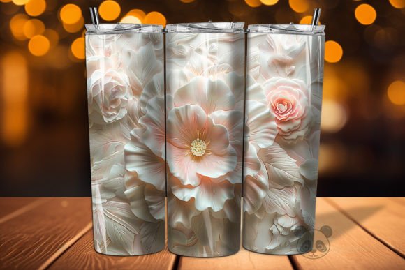 Elevate Your Drinkware with a Stunning Begonia 3D Tumbler Wrap