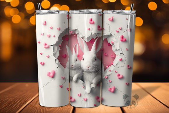 Elevate Your Sublimation Projects with the Mom Baby Bunnies 3D Tumbler Wrap