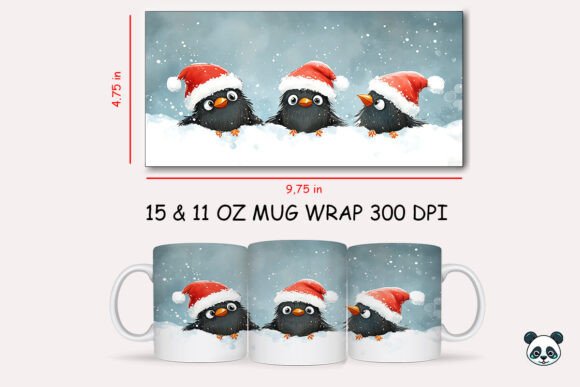 Elevating Holiday Sublimation with the Christmas Crow Mug Wrap Design