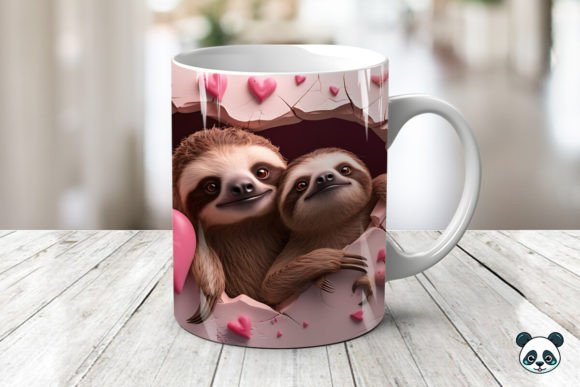 Elevating Sublimation Artistry with the Mom Baby Sloths 3D Mug Wrap