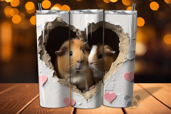 Elevating Sublimation Craft: The Creative Power of Mom Baby Guinea Pigs 3D Tumbler Wrap 1