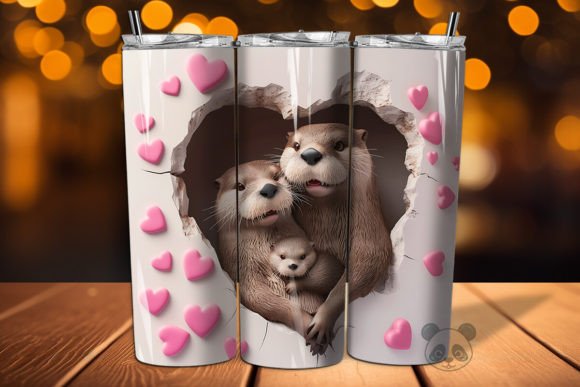 Embracing Nature: A Guide to the Mom Baby Otters 3D Tumbler Wrap
