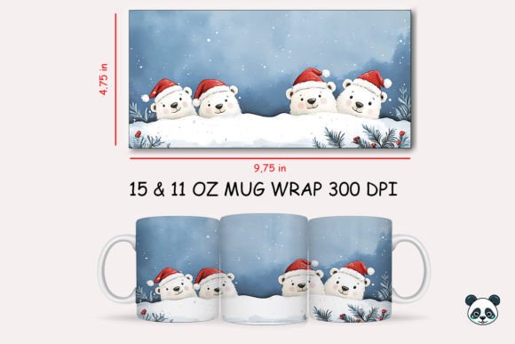 Evaluating the Christmas Polar Bear Mug Wrap for Sublimation Projects