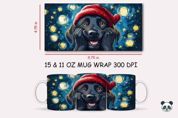 Funny Christmas Labrador Scream Mug Wrap