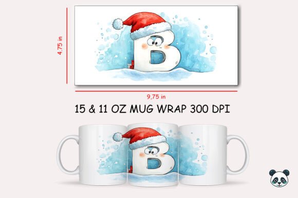 Integrating the Christmas Baby Letter B Mug Wrap 1 into Your Sublimation Workflow