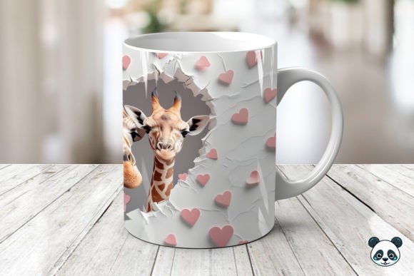 Integrating the Mom Baby Giraffes 3D Mug Wrap 1 into Your Sublimation Workflow
