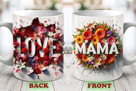 Love MAMA 3D Mother s Day Mug Wrap: Elevating Sublimation Gifts with Depth and Texture
