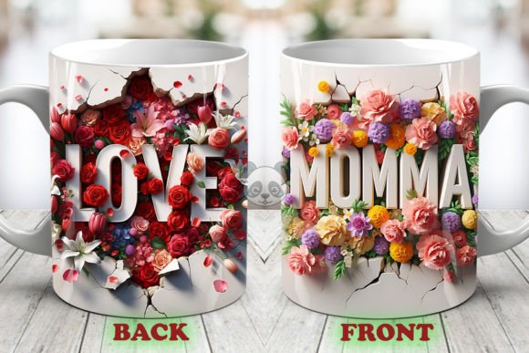 Love MOMMA 3D Mother’s Day Mug Wrap: Elevate Your Sublimation Projects