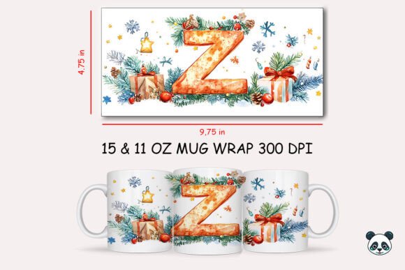 Mastering the Christmas Letter Z Mug Wrap: A Guide to 3D Sublimation Design