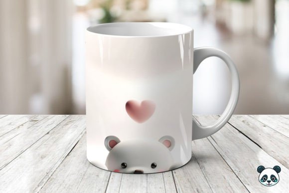 Peek a Boo Bear 3D Valentine Mug Wrap