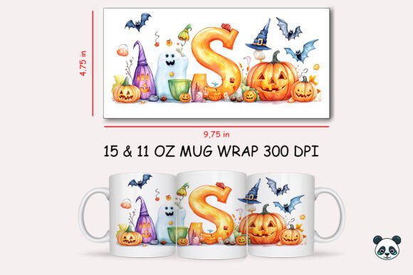 Strategic Branding with Halloween Letter S Mug Wrap Sublimation